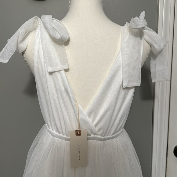 Tessa Tiered Tulle Tank Dress- White- Medium - Picture 8 of 10